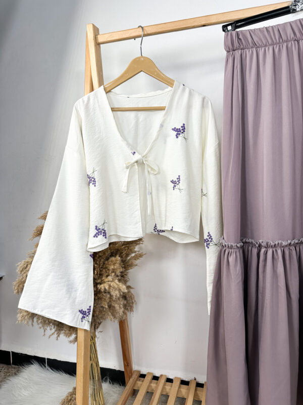 lavender blouse