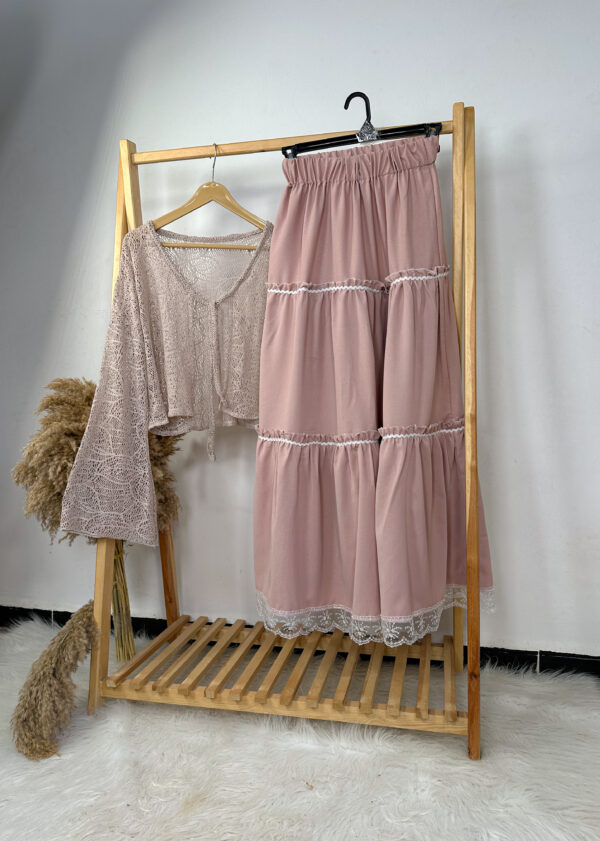 lace set pink